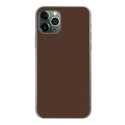 Produktbild von MuchoWow® Handyhülle Schutzhülle Hülle für iPhone 11 Pro Braun - Dunkel - Farben Silikon Softcase Handy Hülle - Handy
