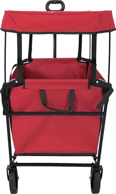 Obrázek produktu pro vidaXL Skládací ruční vozík červený 105 x 56,5 x 116 cm Oxfordská tkanina