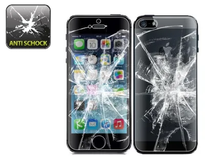 Produktbild von 6x Panzerfolie für iPhone 5 5S 5C 5SE ANTI-SCHOCK Displayschutzfolie HD KLAR F/B