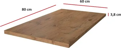Produktbild von Arbeitsplatte 80 cm 38 mm Küchenzeile Küchenblock Eiche Lancelot Küche Vigo
