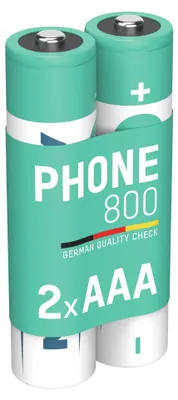 Produktbild von ANSMANN Telefon Akku AAA 800mAh 1,2V, 2 Stück, DECT