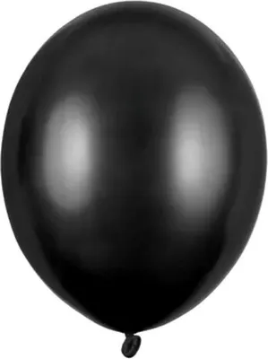 Produktbild von 100 Partystar metallic Ballons schwarz 12cm