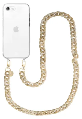Produktbild von Cream Latte Transparant Cord Hülle - Long Cord  - Kompatibel mit iPhone 7/8 Plus