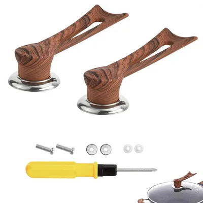 Immagine prodotto di TRANKIELO® - Set da 2 maniglie per coperchi di pentole - Silicone resistente al calore, 12 cm, adatto a coperchi da 20-25 cm