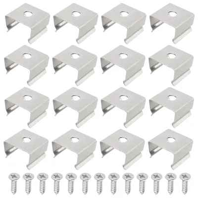 Produktbild von EMSea 50 Stück Lichtschlauch-Befestigungsclips Edelstahl-LED-Lichtschlauchhalter Lichtstreifen-Kanalclip für 9,5–12 Mm LED-Streifen (13 X 11 X 9 Mm)