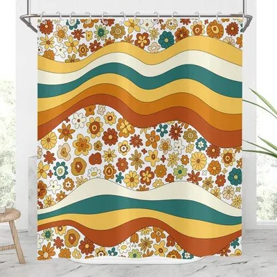 Immagine prodotto di Tenda da doccia impermeabile con motivi floreali, 180x200 cm, in poliestere