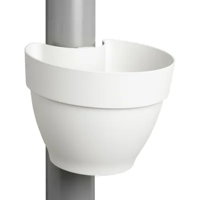 Produktbild von Fallrohrpflanzgefäß Elho Vibia Campana Kunststoff Ø 22 cm H 16,3 cm weiß