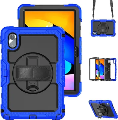 Produktbild von Lenovo Idea Tab 11 Hülle - Coverup Heavy Duty Case mit Schultergürtel - Blau
