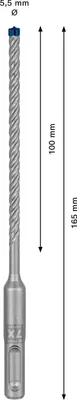 Image de Bosch Expert SDS plus-7X Perceuse à percussion 5.5 x 100 x 165 mm - 2608900066