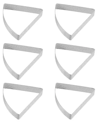 6 perforierte Tarteformen 9 cm aus Edelstahl