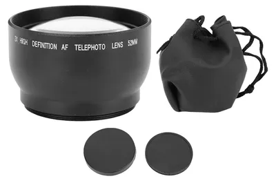 Produktbild von 52-mm-HD-Telekonverter-Teleobjektiv mit 2-facher Vergrößerung für die Montage der Kamera, leichte Installation mit T2-Gewinde aus Aluminiumlegierung