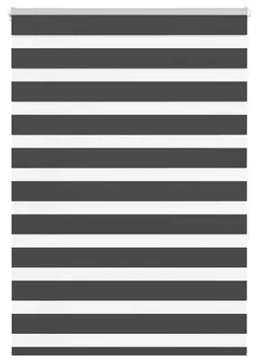 Zdjęcie produktu dla vidaXL Podwójna roleta czarna 115x150 cm Szerokość materiału 110,9 cm Poliester