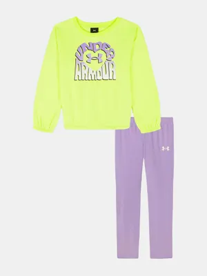 Produktbild von Under Armour UA Leggings-Set für Mädchen mit Rundhalsausschnitt 3-4YR