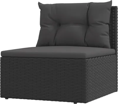 Zdjęcie produktu dla VidaXL 319588, Czarny, Rotang, Stal, Dorośli i dzieci, 540 mm, 540 mm, 550 mm