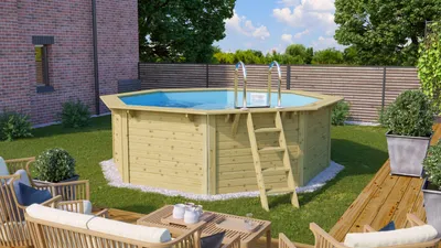 Produktbild von Karibu Pool "Netto 1" SET kdi mit Innenhülle blau, Skimmer