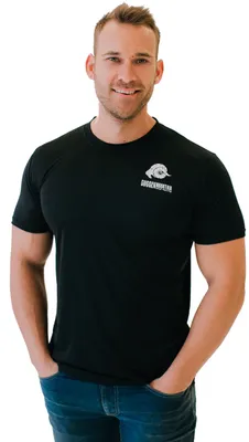 Produktbild von GUGGEN MOUNTAIN Herren Funktiosshirt Funktionswäsche Funktions T-Shirt Sport Outdoor Aktivitäten Schnelltrocknend Kurzarm Atmungsaktive Schwarz L