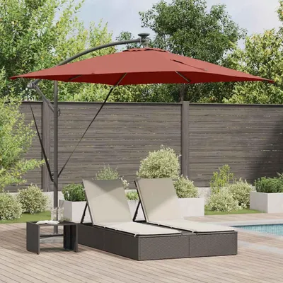 Obrázok produktu pre Maison Exclusive – Slnečník s LED osvetlením, terakótová farba, 249 x 249 x 250 cm