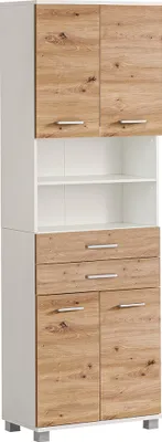 Produktbild von Hochschrank 60cm in weiß mit Eiche PROVIDENCE-80