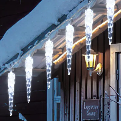 Obrázok produktu pre Peviasot, LED svetelný reťazec, 40 LED, 5 metrov, studená biela, vianočná dekorácia, vianočná výzdoba, efekt sneženia, osvetlenie okien, 8 režimov