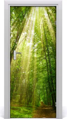 Produktbild von Tulup Türaufkleber 85x205 cm Dekorative Aufkleber Selbstklebend Wasserdichte Tapete Abnehmbar Schlafzimmer Wohnzimmer Wohnkultur - Weg im Wald