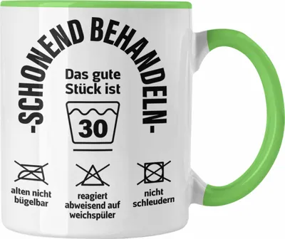 Produktbild von Trendation - 30. Geburtstag Tasse Mann Frau Geschenk Mutter Vater Lustiger Spruch 30er Geburtstagsgeschenk (Grün)