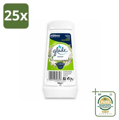 Productafbeelding van 25 x Glade Gel luchtverfrisser - Maiglöckchen (maagdenviooltje) - 150 g - Voordeelverpakking - 25 stuks