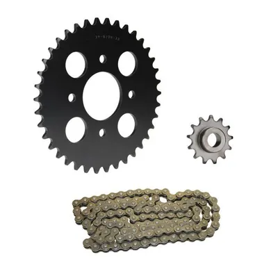 Produktbild von Kettensatz 3-teilig schwarz 13/38 Zähne für Hercules XE 5 Enduro (ab Motor Nr. 10697366)