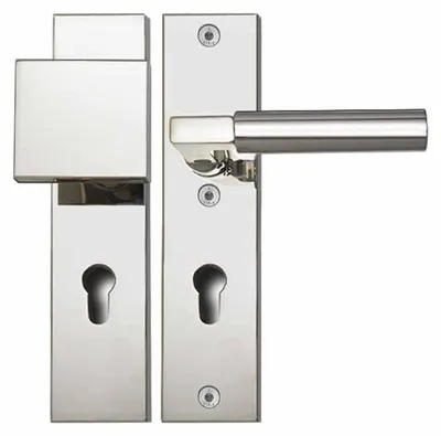 Produktbild von Ghidini Chiara 626/599-625/988 Langschild Wechselgarnitur für Wohnungseingangstür 72 mm M7 glanznickel