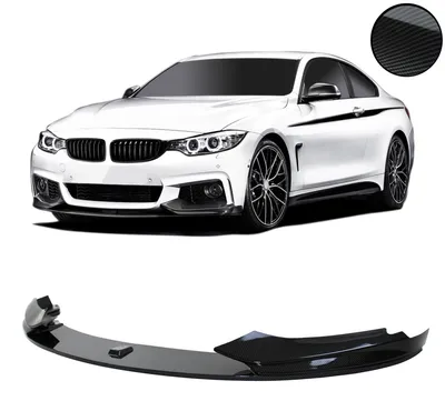 Image de Spoiler avant en fibre de carbone imitation carbone, homologué (ABE), pour BMW F32 F33 F36, modèles de 2013 à 2021