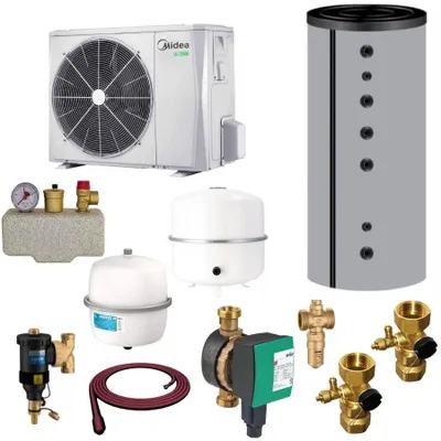 Produktbild von MIDEA Monoblock Wärmepumpe Bafa Komplettset | 12,1 kW