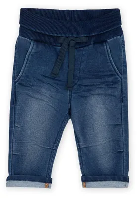 Productafbeelding van Sigikid babykleding - jongenssweatshirt van denim met Sigikid-logo, maat 062/098, jeans, donkerblauw