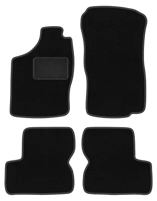 Produktbild von Velours-Fußmatten für Opel Astra F 1991-2002 (Schrägheck/Limousine/Kombi) – 4-tlg, Schwarz, passgenau – Wielganizator LUX
