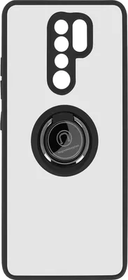Produktbild von Avizar, Hybrid Handyhülle mit Ring-Halterung für Xiaomi Redmi 9, Schwarz