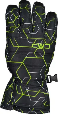 Produktbild von Kids Twill Ski Gloves antracite-limegreen-b.co (09ZD) 5