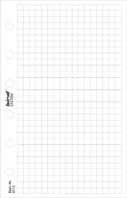 Produktbild von bind® Zeitplaner-Einlage Mini A7, kariert, 50 Blatt, Universallochung