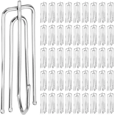 Produktbild von Edelstahl Vorhanghaken Heavy Duty 45 Stück 4zinkig
