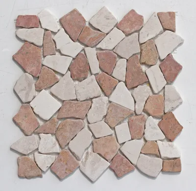 Produktbild von Naturstein Marmormosaik - M-1-004 - 1m² = 11 Fliesen - Bruchstein-Mosaikfliesen Wandfliesen Bodenfliesen - Fliesen Lager Verkauf Stein-Mosaik Herne NRW