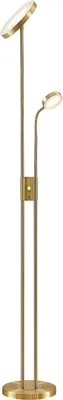 Produktbild von Lindby LED-Stehleuchte Seppa, rund, messing, Metall, 180cm