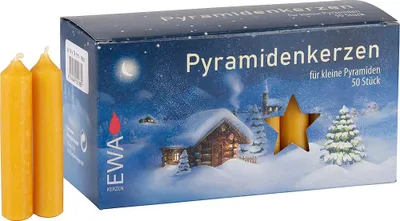 Produktbild von Pyramidenkerzen 50/500 natur für kleine Pyramiden, 50 Stück