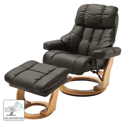 Produktbild von home24 Relaxsessel - 2-teilig - Holzwerkstoff / Echtleder / Kunstleder