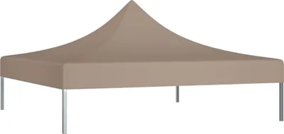 Image de vidaXL Toit de tente de réception 3x3 m taupe 270 g/m