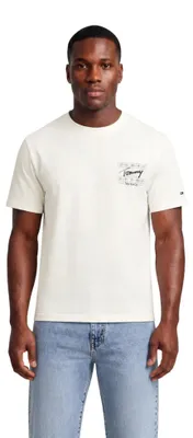 Produktbild von Tommy Hilfiger Jeans 519917 Herren T-Shirt Weiß : Größe - S Größe: S