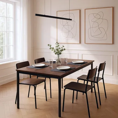 Produktbild von Esstisch für 4 Personen, 110 x 60 cm, Tischplatte in Eichenoptik