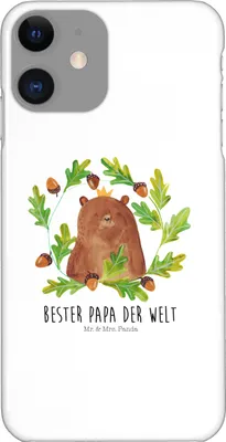 Produktbild von Mr. & Mrs. Panda Iphone 11 Handyhülle Bär König - Weiß - Geschenk, Vatertag, Cover, Handy Schutzhülle, Case, Vater, Smartphone Hülle, Teddybär, Daddy, Papa, Dad