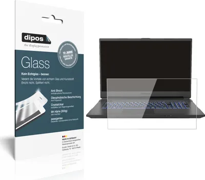 Produktbild von 2x Schutzfolie für Medion Erazer Guardian X10 - Anti-Shock 9H Folie dipos Glass Kunststoffglas