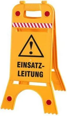 Produktbild von Warnaufsteller Aufsteller - Achtung! Einsatzleitung - Gr. ca. 28 x 64 cm - 308538/8