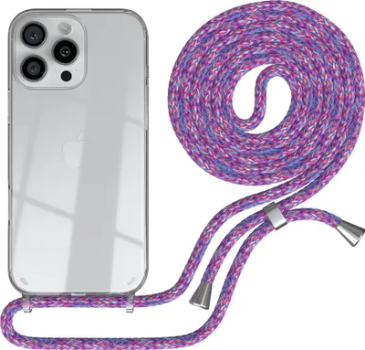 Produktbild von EAZY CASE Handykette mit Hülle für Apple iPhone 16 Pro Max Backcover Handykette, zum Umhängen in Bunt