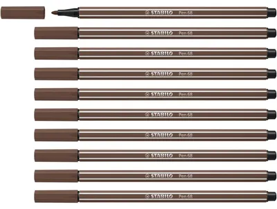 Immagine prodotto di Pennarello premium - STABILO Pen 68 - Confezione da 10 - umbra