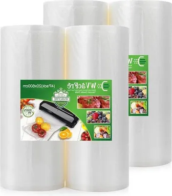 Immagine prodotto di 20 x 600 cm, 4 pezzi, sacchetti sottovuoto per alimenti, senza BPA