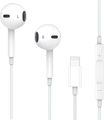 Produktbild von In Ear Kopfhörer lightning Anschluss iPhone, Kopfhörer mit kabel, Stereo Headset, Intergrierte Steuerung,Anrufe & Musik,für iPhone-Verbesserte Version
